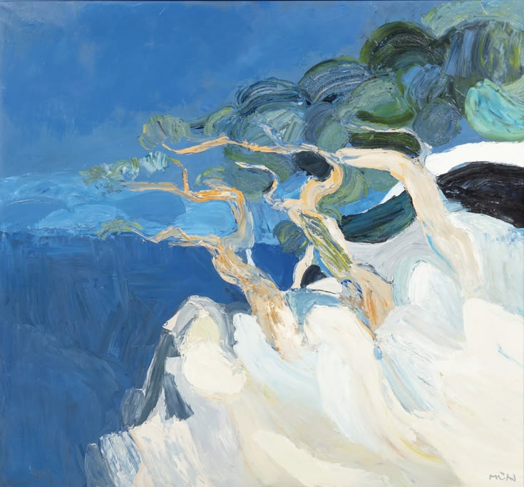 Blue coastal painting used as a visual header